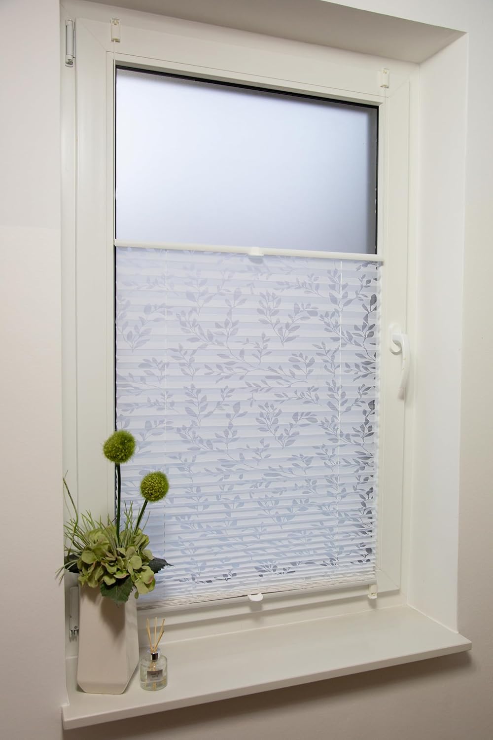 Klemmfix-Plissee mit Ausbrenner 