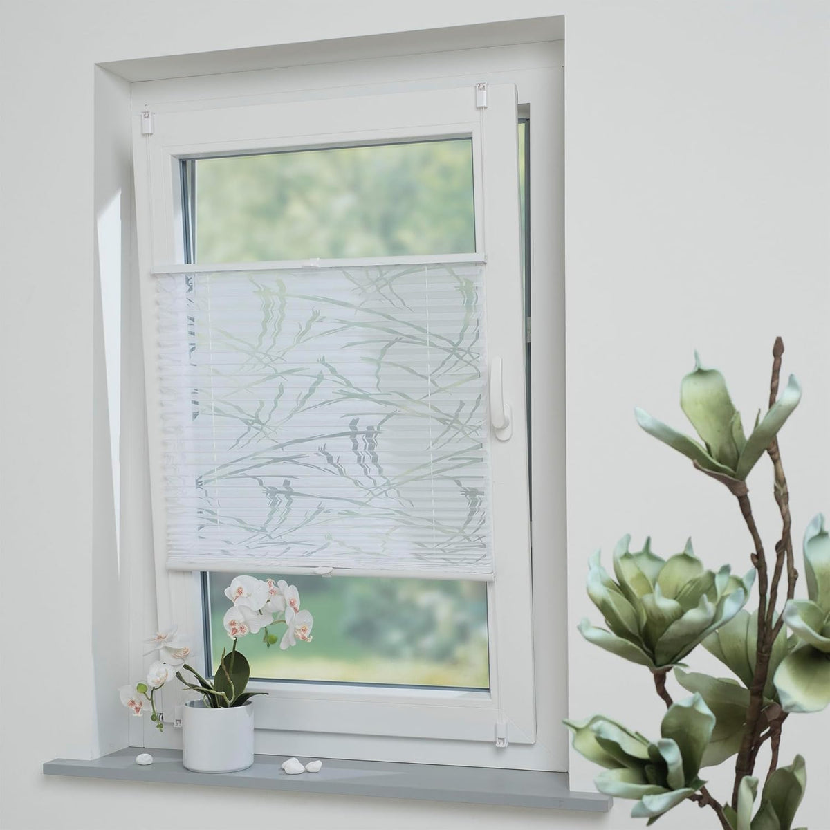 Klemmfix-Plissee mit Ausbrenner „BAMAKO“