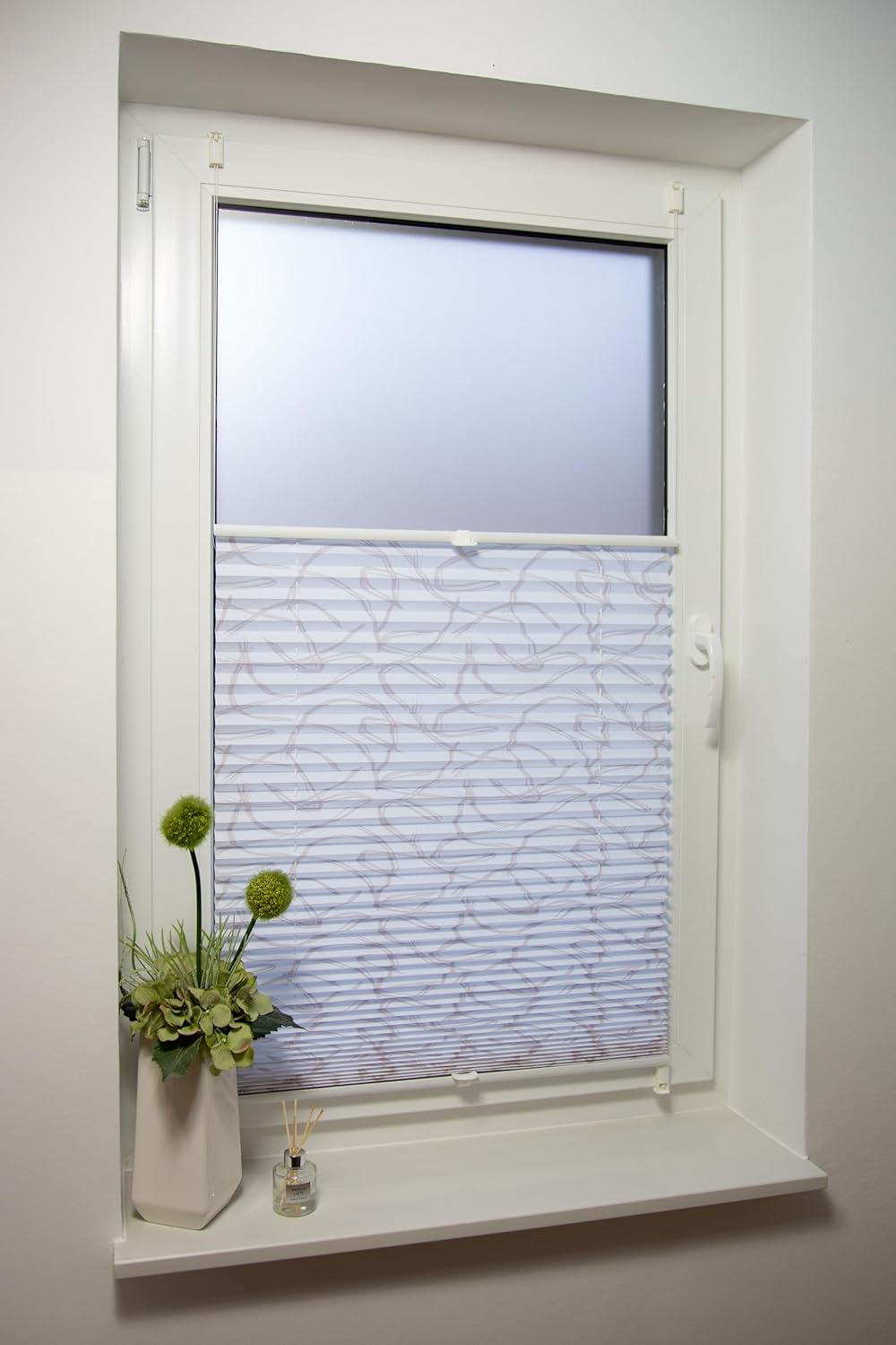 Klemmfix-Plissee mit Druck "ATHEN"