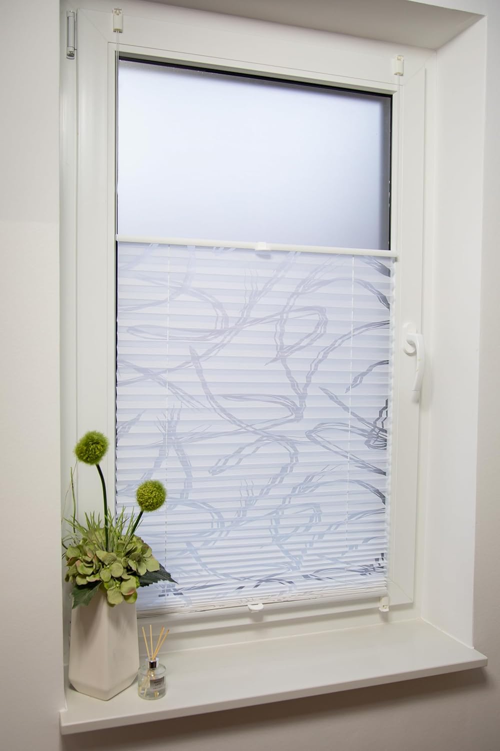 Klemmfix-Plissee mit Ausbrenner "SANTORINI"