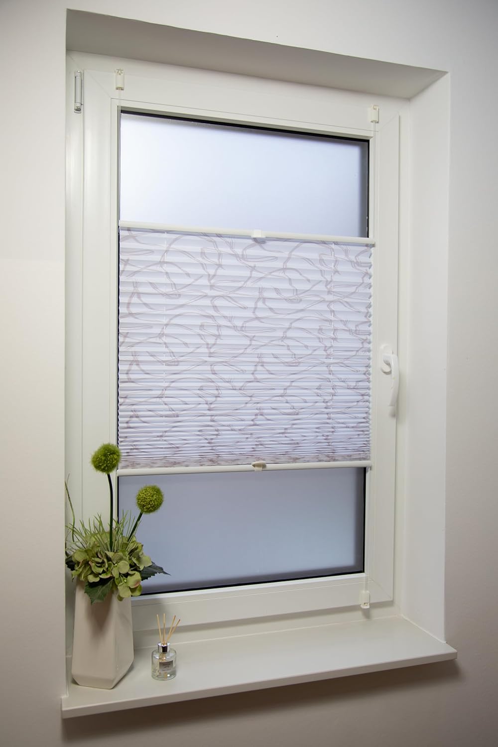 Klemmfix-Plissee mit Druck "ATHEN"