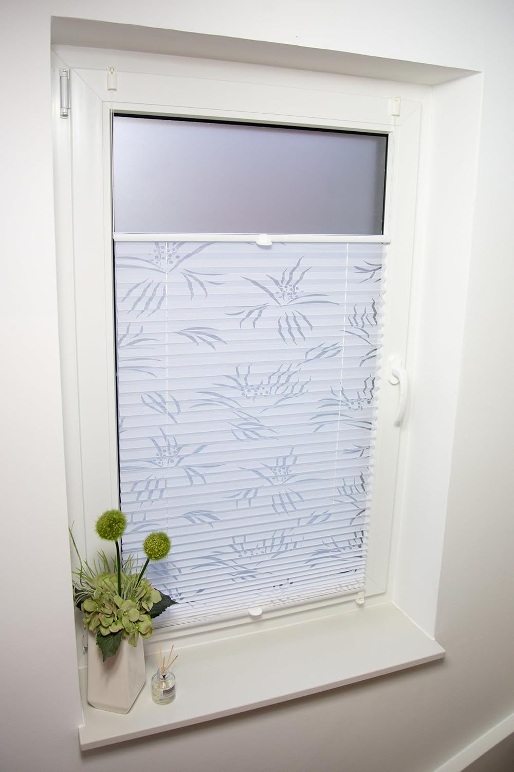 Klemmfix-Plissee mit Ausbrenner 