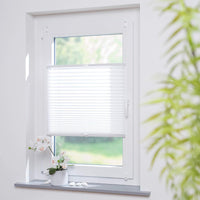 Klemmfix Plissee Uni Weiß