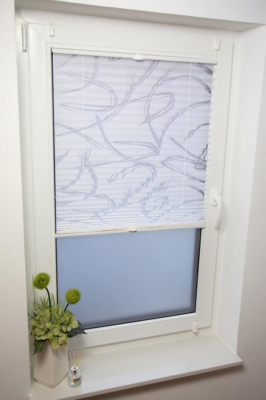 Klemmfix-Plissee mit Ausbrenner "SANTORINI"