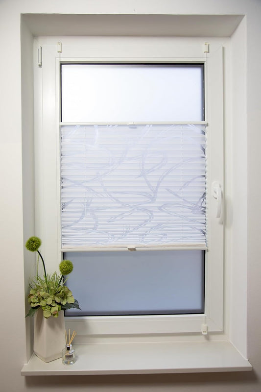 Klemmfix-Plissee mit Ausbrenner "SANTORINI"