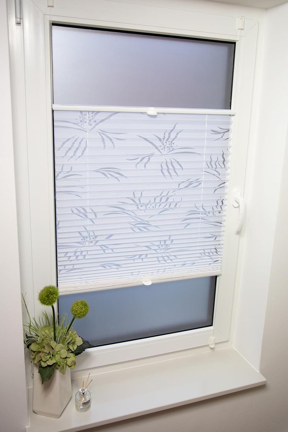 Klemmfix-Plissee mit Ausbrenner 