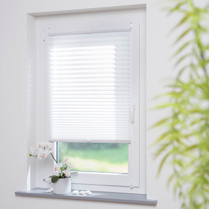 Klemmfix Plissee Uni Weiß