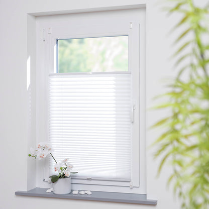 Klemmfix Plissee Uni Weiß