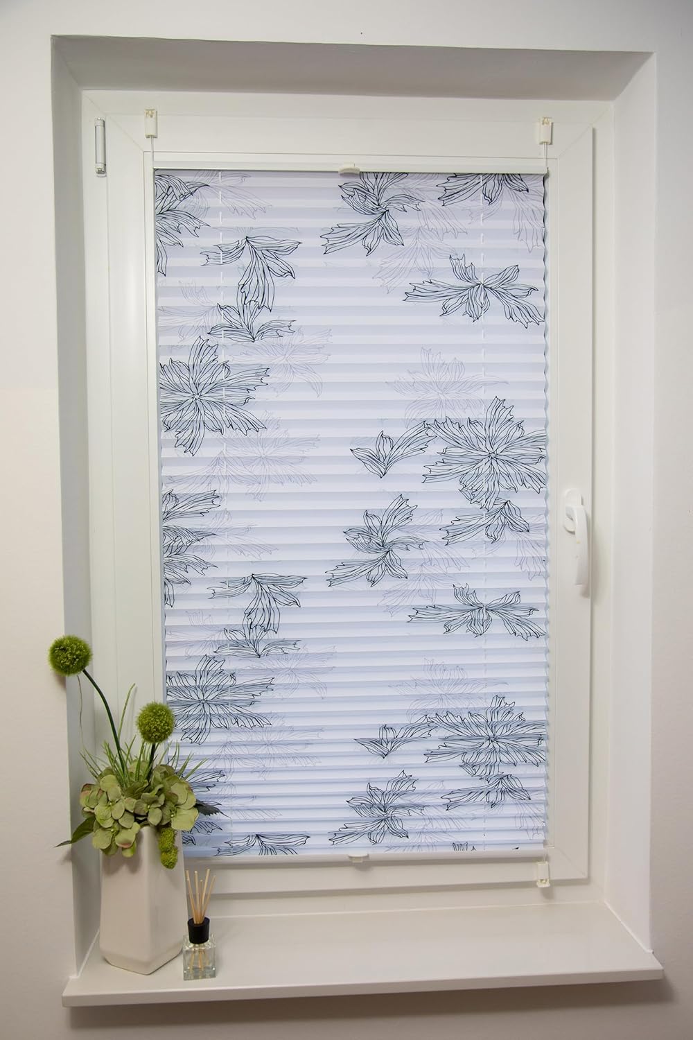 Klemmfix-Plissee mit Druck "VALENCIA"