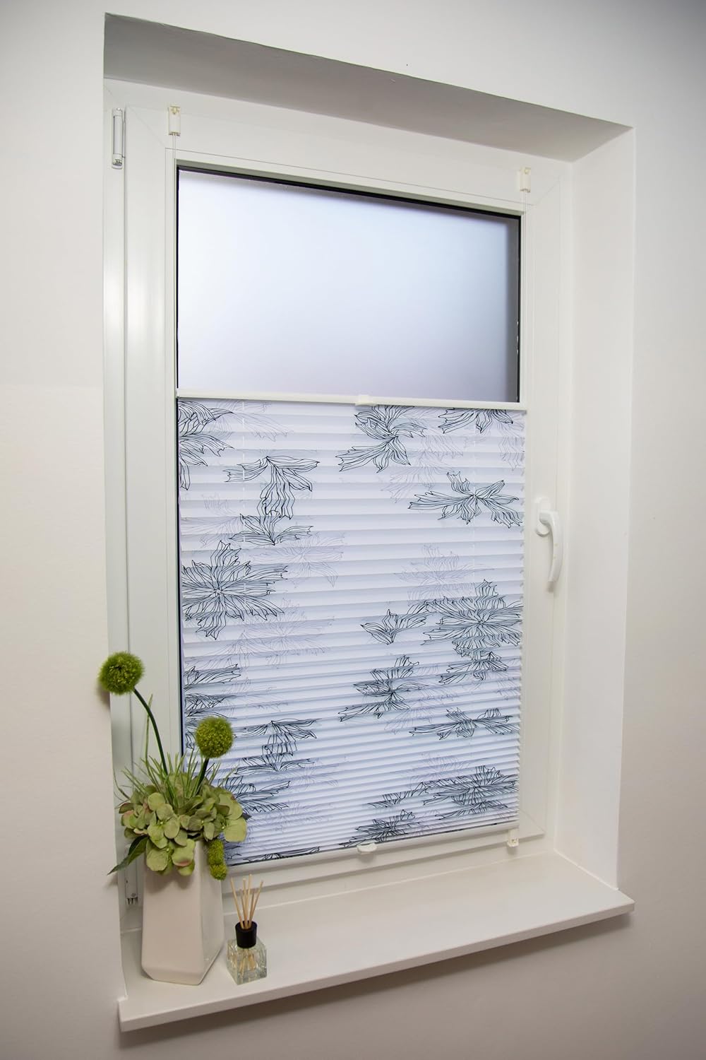 Klemmfix-Plissee mit Druck "VALENCIA"