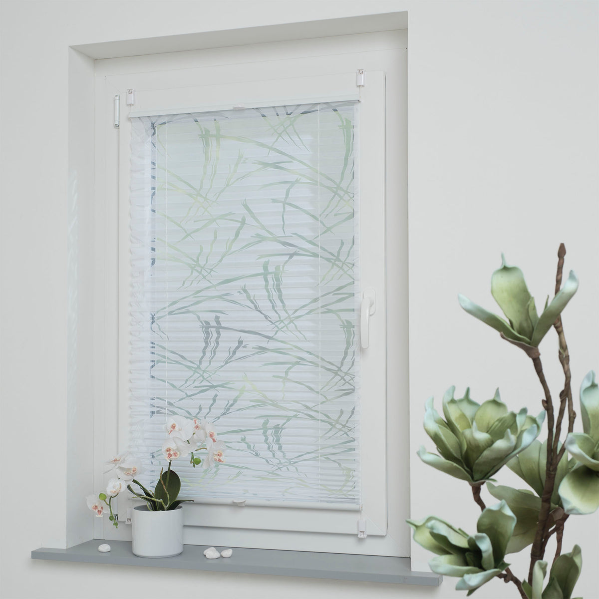 Klemmfix-Plissee mit Ausbrenner „BAMAKO“