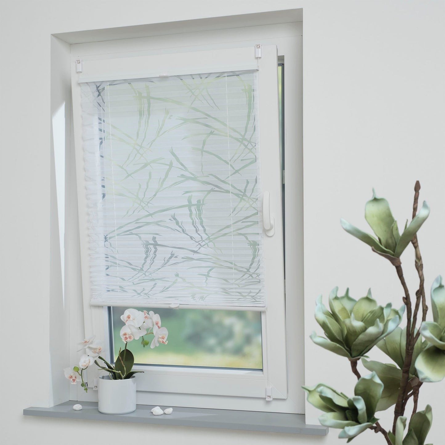 Klemmfix-Plissee mit Ausbrenner „BAMAKO“